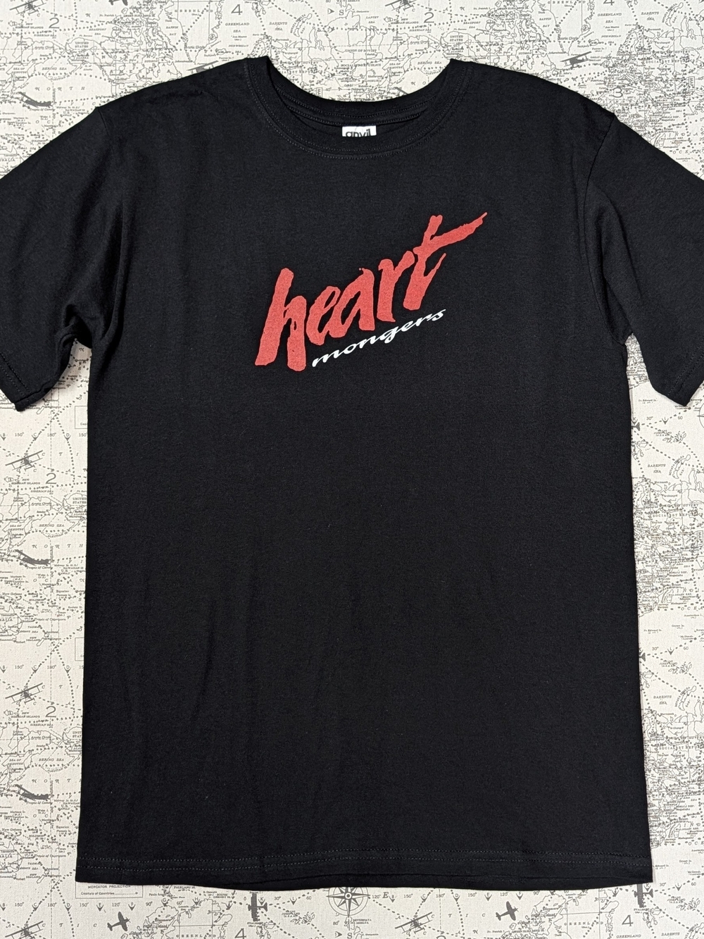 Official Heart Band Fan Club Tee Heartmongers Black Graphic Shirt M
